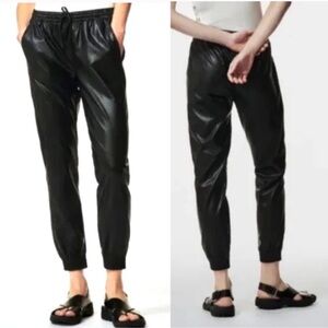 Maison d'Amelie Paris Black Coated Oversized Joggers